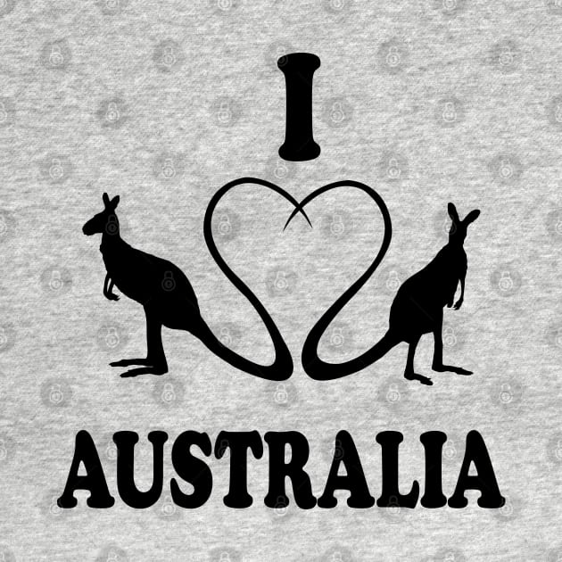 I love Australia Kangaroo Down Under Gift by MrTeee